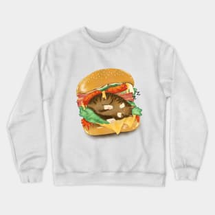 Gato Hamburguesa (Cat Burger) Crewneck Sweatshirt